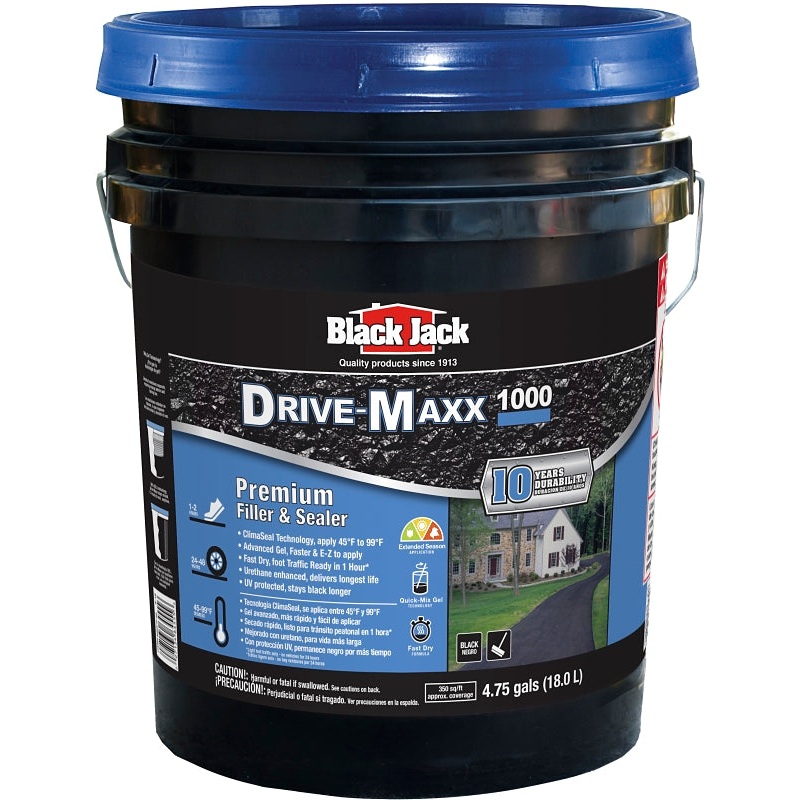 Black Jack Drive-Maxx 1000 6455-9-30 Premium Filler and Sealer, Liquid, Black, 4.75 gal Pack