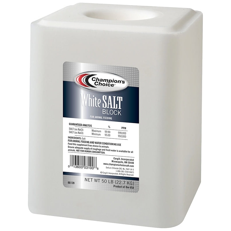 Cargill 100012578 Series Salt Block, White, 50 lb