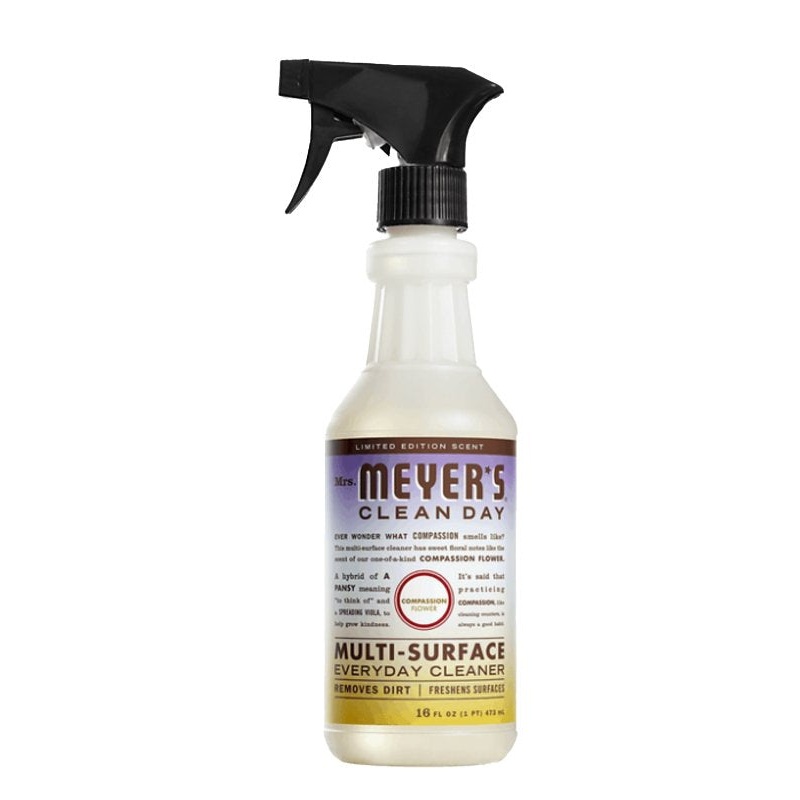 Mrs. Meyer’s Clean Day 11384 Everyday Cleaner, 16 fl-oz Bottle, Liquid, Compassion Flower, Colorless