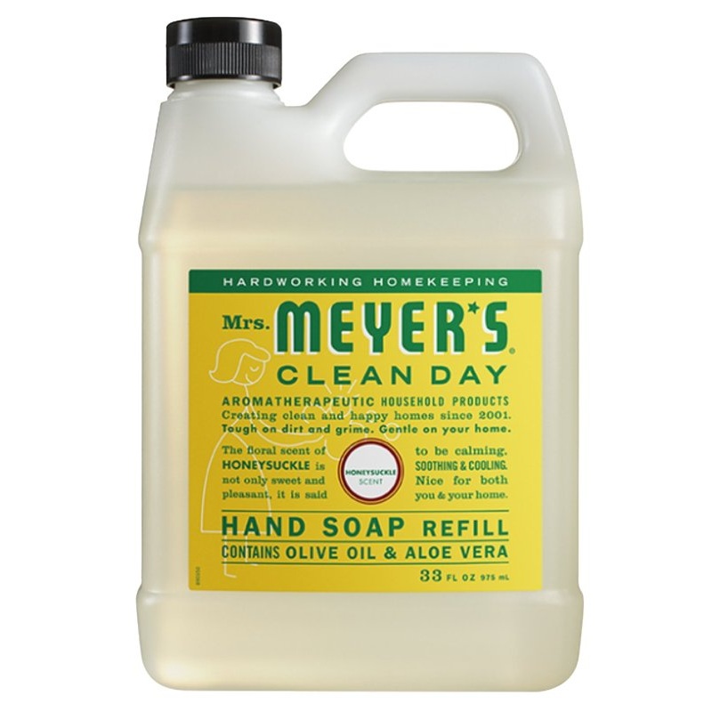 Mrs. Meyer’s Clean Day 70003 Hand Soap Refill, Liquid, Honeysuckle, 33 fl-oz Bottle