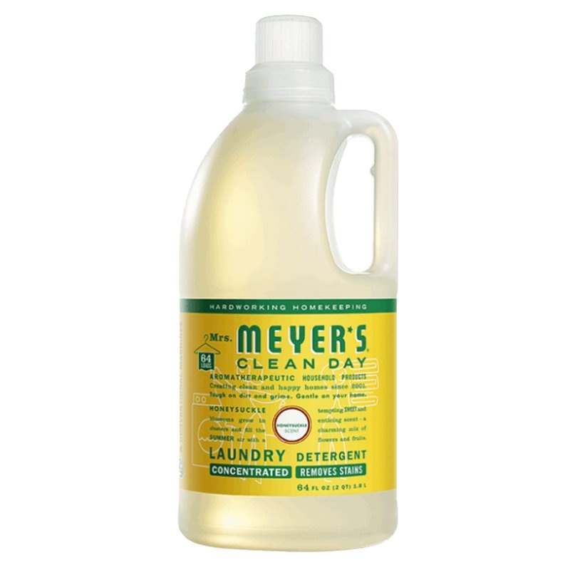 Mrs. Meyer’s Clean Day 70112 Laundry Detergent, 64 fl-oz Bottle, Liquid, Honeysuckle