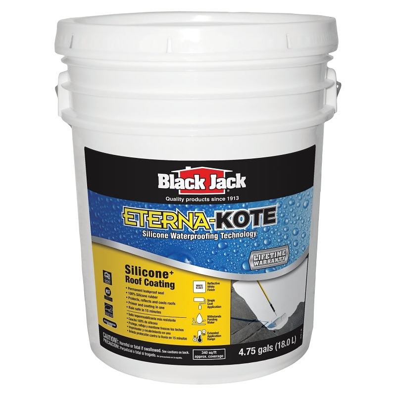 Black Jack 5576-1-30 Roof Coating, White, 5 gal Pack, Liquid