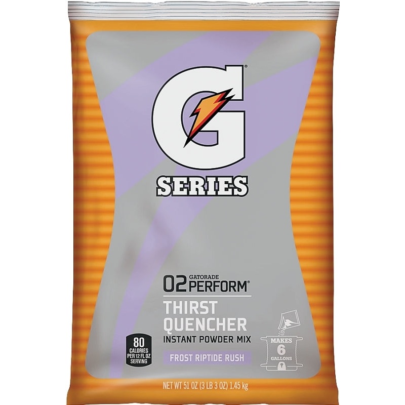 Gatorade 33672 Thirst Quencher Instant Powder Sports Drink Mix, Powder, Riptide Rush Flavor, 51 oz Pack