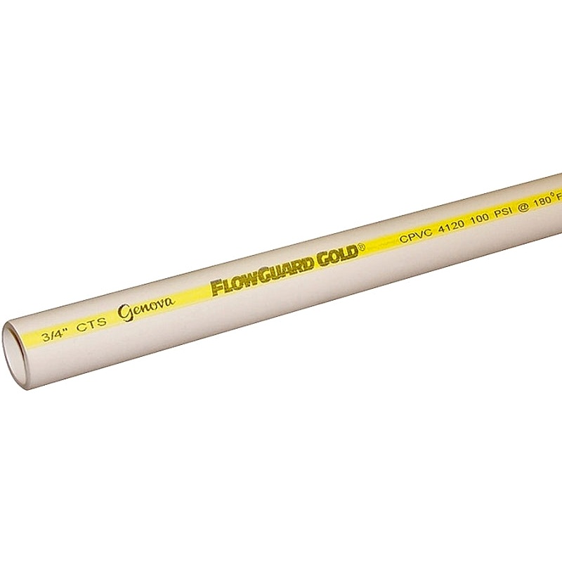 IPEX FlowGuard Series 150104 Tubing, 3/4 in, 10 ft L, Gold