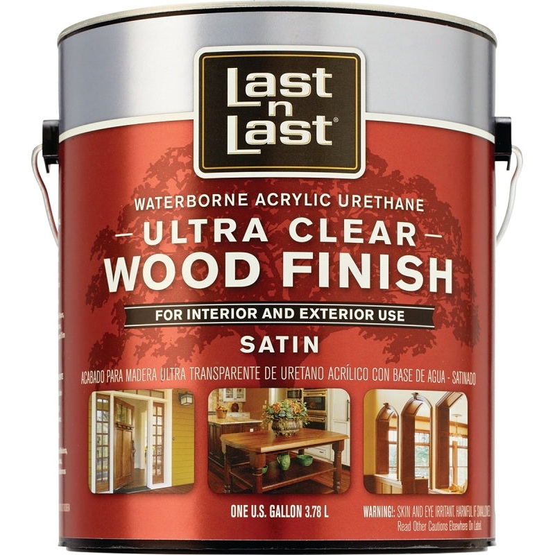 Last n Last 13101 Ultra Clear Wood Finish, Liquid, Clear, 1 gal, Can