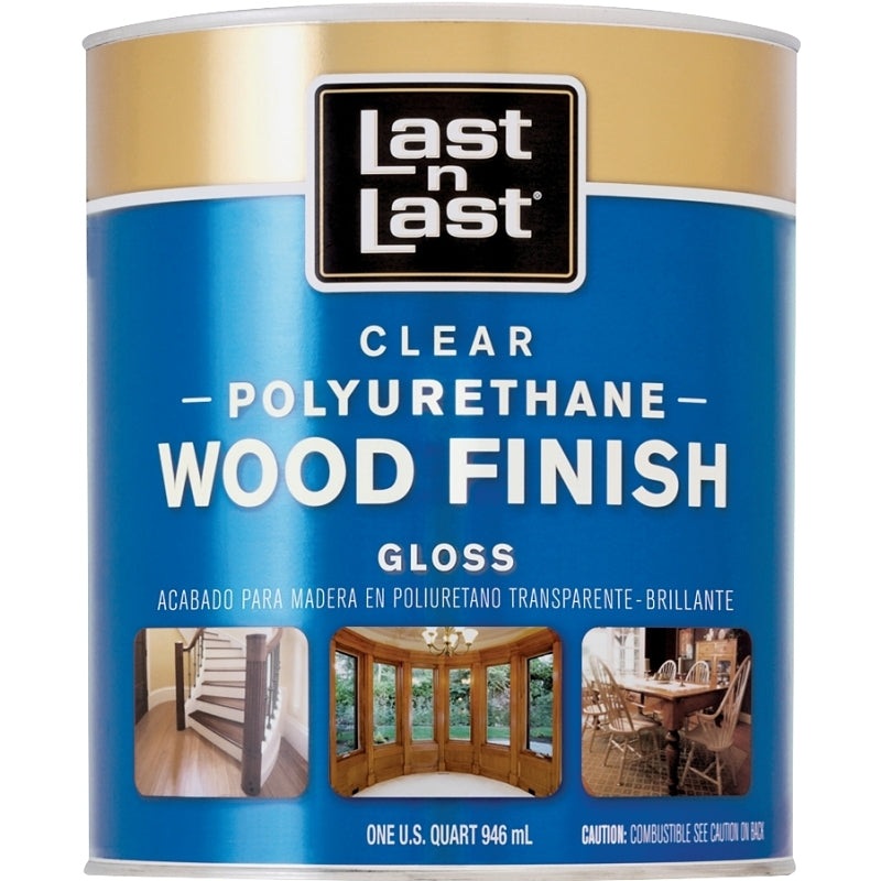 Last n Last 50004 Wood Finish, Gloss, Liquid, Amber, 1 qt, Can