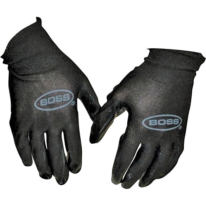 Boss Grip Series B31091-L-5P Coated Gloves, Men’s, L, 8 to 8-3/8 in L, Elastic Knit Wrist Cuff, Nitrile Coating