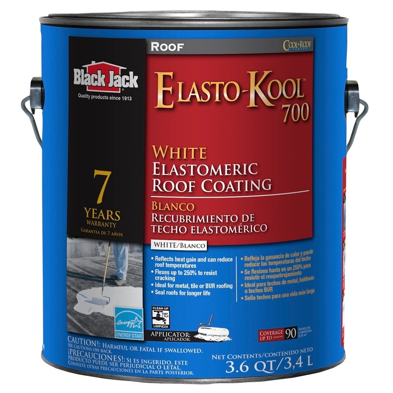 Gardner SK-7701 Elastomeric Roof Coating, White, 3.4 L Pail, Liquid