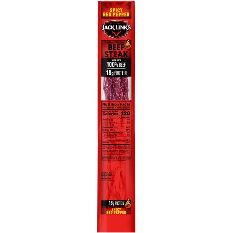 Jack Link’s 10000034716 Beef Steak, Spicy Red Pepper, 2 oz