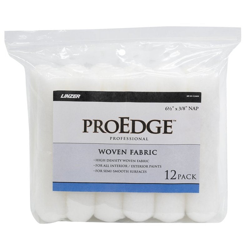 Linzer MR 101-12-0650 Mini Roller, 3/8 in Thick Nap, 6-1/2 in L, White