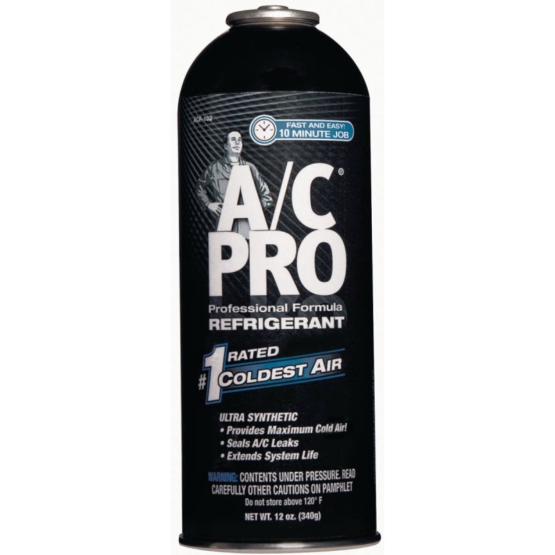 A/C Pro ACP102-6 AC Refrigerant, 12 oz, Can, Liquid-Based Aerosol