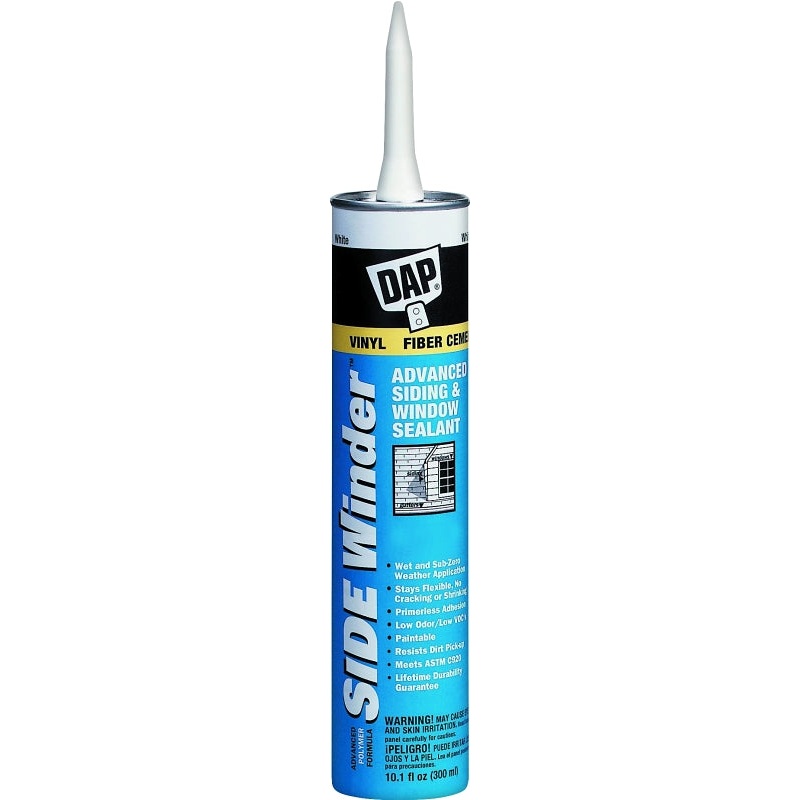 DAP 00807 Siding and Window Sealant, Light Gray, 24 hr Curing, -35 to 140 deg F, 10.1 oz Cartridge