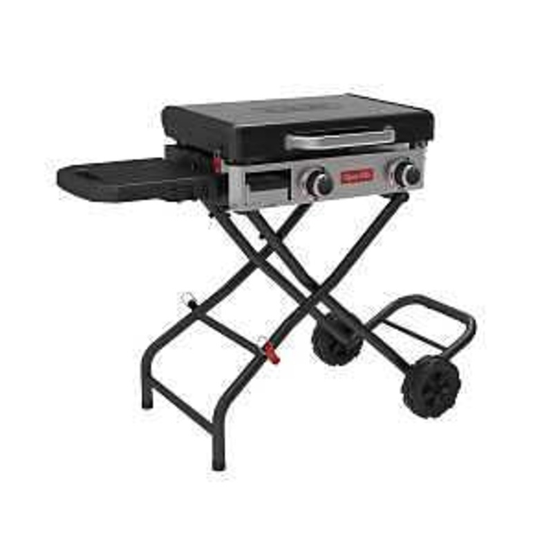 Dyna-Glo DGL350STTP Folding Griddle, 25,000 Btu, Liquid Propane, 2-Burner, Side Shelf Included: Yes