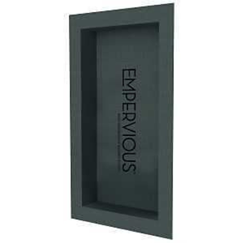 Emser Tile Empervious Series ZGBN1624F Shower Recess Niches, Fiberglass/XPS Foam, 16 in W, 24 in H