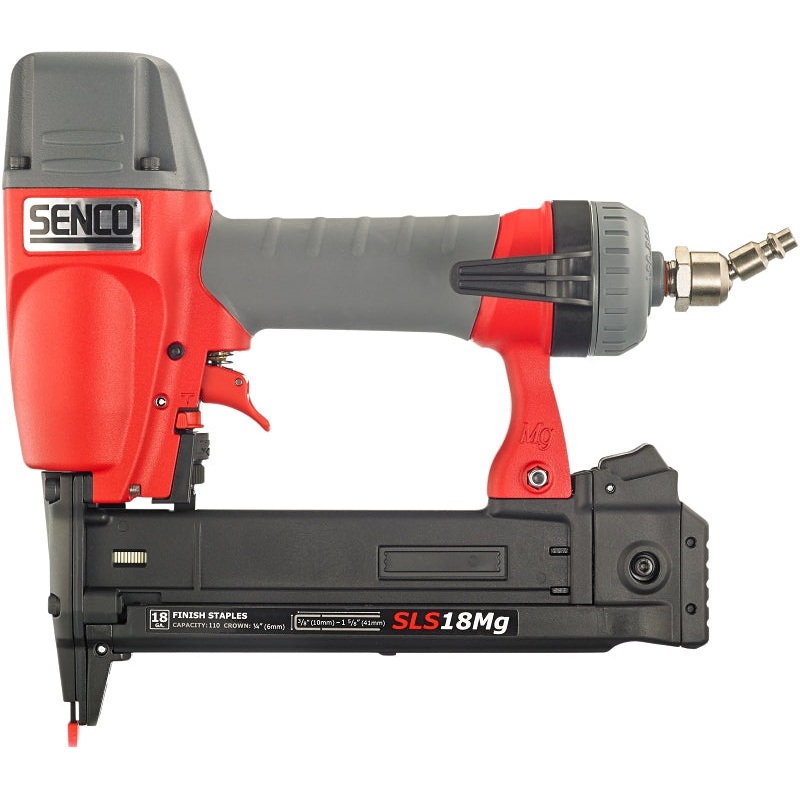 Senco LS61H1P/SLS18MG Pneumatic Finish Stapler, 1/4 in W Crown, 110 Magazine, 2.4 scfm Air