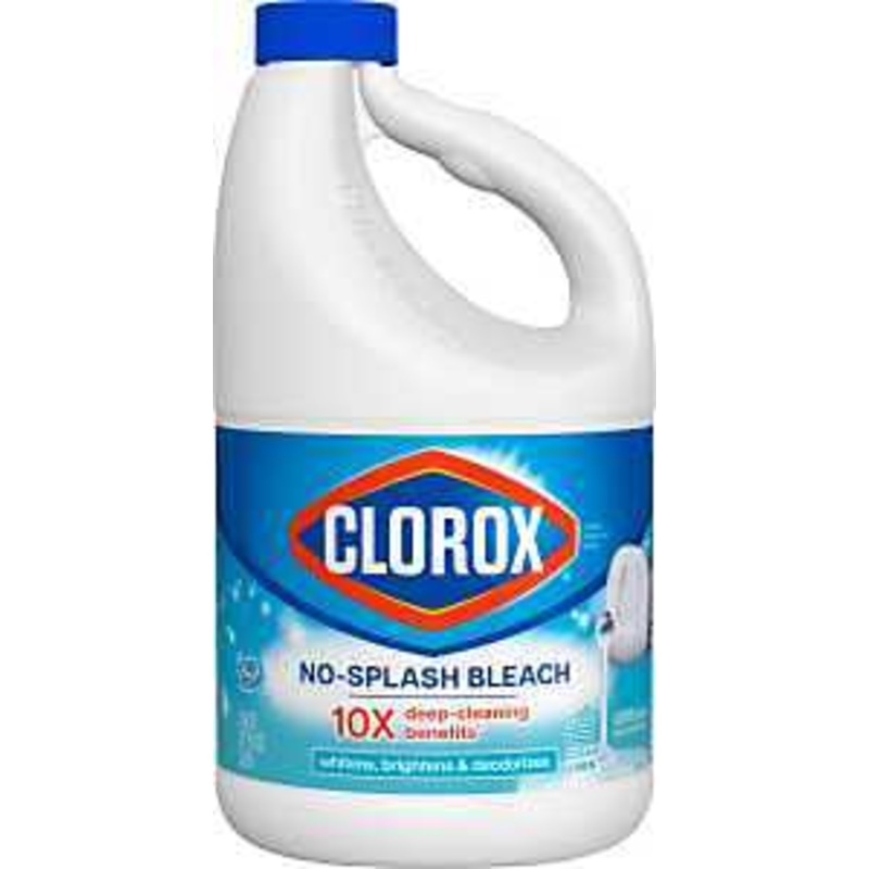 Clorox Splash-Less 32339 Bleach, 77 oz, Bottle, Liquid, Clean Linen