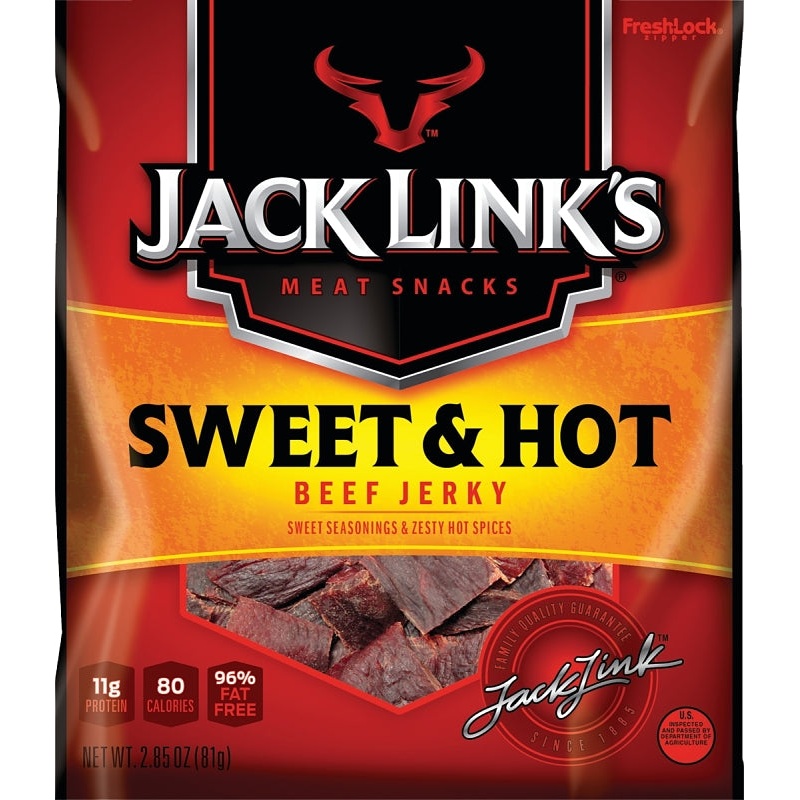 Jack Link’s 10000007616 Snack, Jerky, Sweet, Hot, 2.85 oz