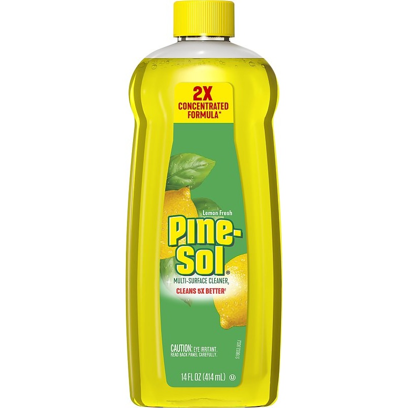 Pine-Sol 10041294601488 Multi-Surface Cleaner and Disinfectant, 14 oz, Bottle, Liquid, Lemon Fresh
