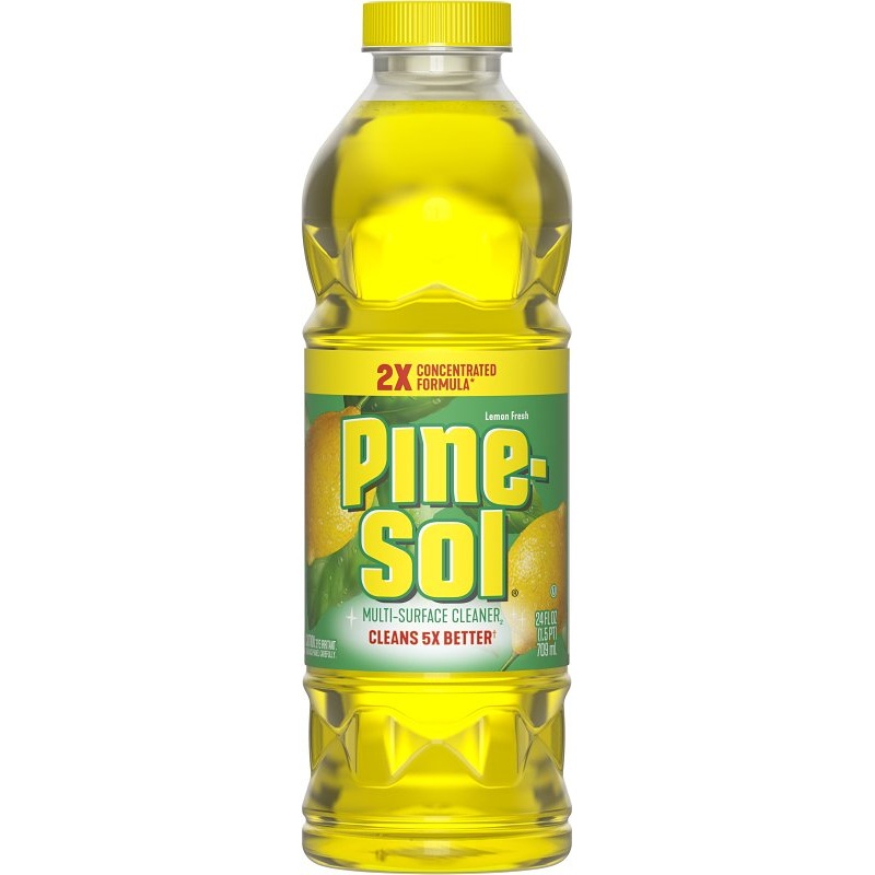 Pine-Sol 10041294601549 Multi-Surface Cleaner and Disinfectant, 24 oz, Bottle, Liquid, Lemon Fresh