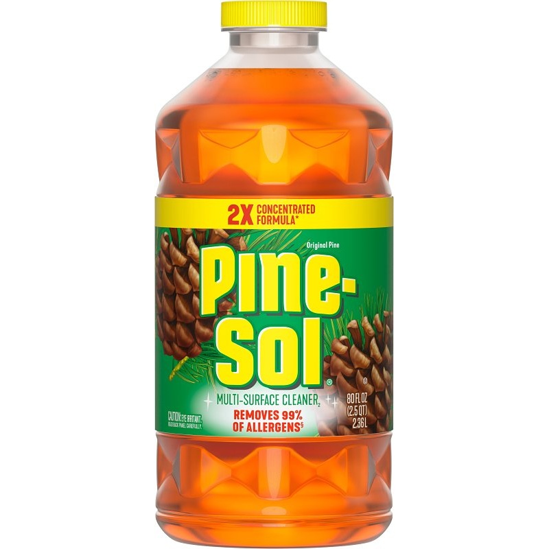 Pine-Sol 10041294601600 Multi-Surface Cleaner and Disinfectant, 80 oz, Bottle, Liquid, Original Pine