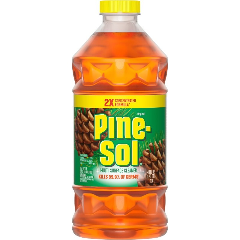 Pine-Sol 10041294601648 Multi-Surface Cleaner and Disinfectant, 40 oz, Bottle, Liquid, Original Pine