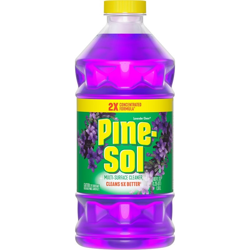 Pine-Sol 10041294601662 Multi-Surface Cleaner and Disinfectant, 40 oz, Bottle, Liquid, Lavender Clean