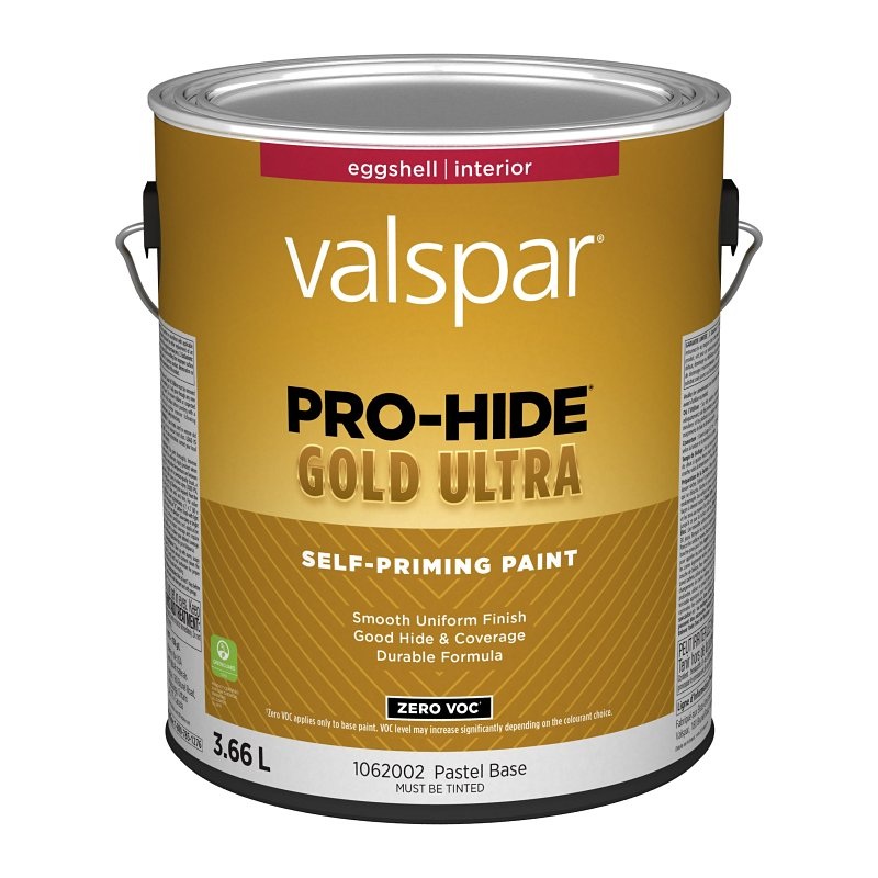 Pro-Hide Gold Ultra 029.1062002.007 Interior Self-Priming Paint, Eggshell, Pastel, 1 gal, 37 sq-m Coverage Area