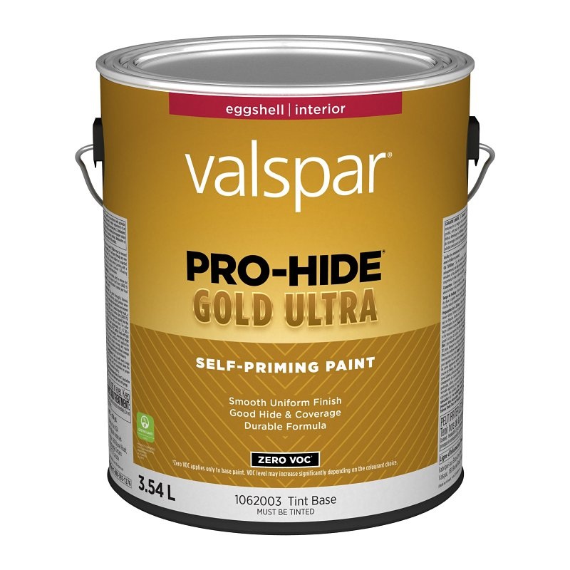Pro-Hide Gold Ultra 029.1062003.007 Interior Self-Priming Paint, Eggshell, Tint Base, 1 gal, 37 sq-m Coverage Area