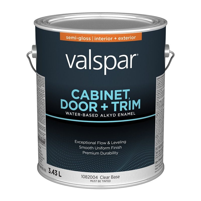 Valspar 029.1082004.007 Cabinet Door and Trim Oil Enriched Enamel, Water, Semi-Gloss, Clear, 1 gal