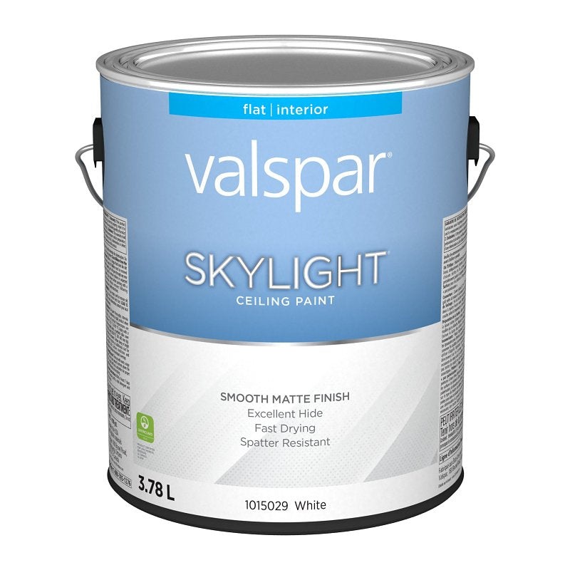 Valspar Skylight 029.1015029.007 Ceiling Paint, Matte, White, 1 gal