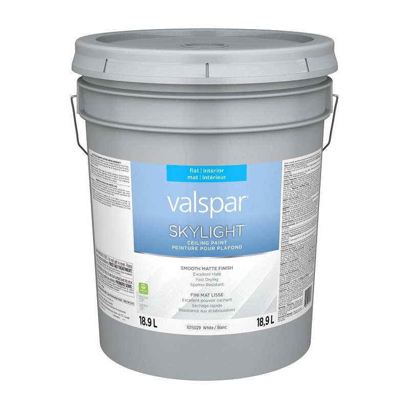 Valspar Skylight 029.1015029.008 Ceiling Paint, Matte, White, 5 gal