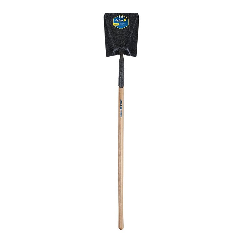 Jackson 1201100 Shovel with Solid Shank, 9-1/4 in W Blade, Wood Handle, Straight Handle, 47 in L Handle