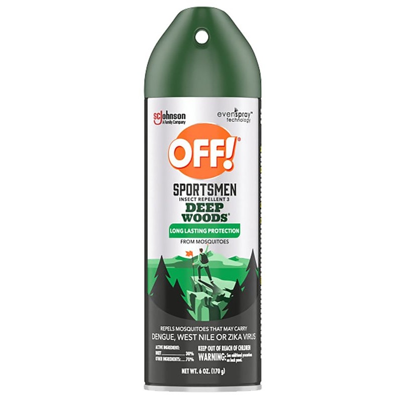 OFF! Deep Woods 61851 Sportsmen Insect Repellent II, 6 oz Aerosol Can, Clear