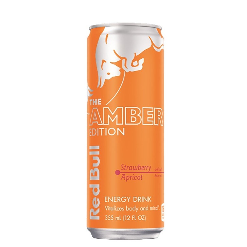 Red Bull Amber Edition Series RB240073 Energy Drink, Strawberry Apricot, 12 oz, Can