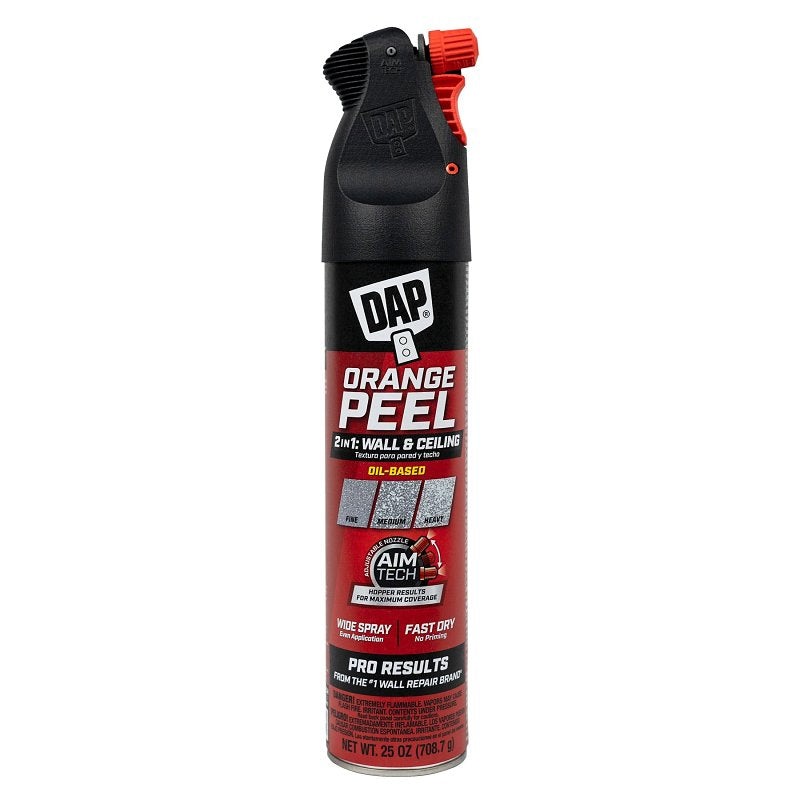 DAP 7079850006 2-in-1 Wall and Ceiling Spray, 155 sq-ft Fine, 100 sq-ft Medium, 85 sq-ft Heavy Coverage Area, White, Can