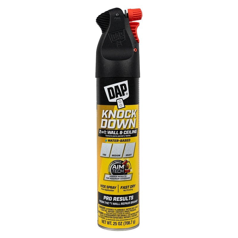 DAP 7079850010 2-in-1 Wall and Ceiling Spray, 130 sq-ft Fine, 90 sq-ft Medium, 70 sq-ft Heavy Coverage Area, White, Can