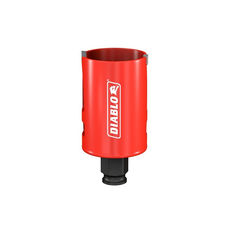 Diablo Demo Demon DHS1750CTR Hole Saw, 1-3/4 in Dia, 2-3/8 in D Cutting, 1-5/8 in Arbor, Carbide Cutting Edge