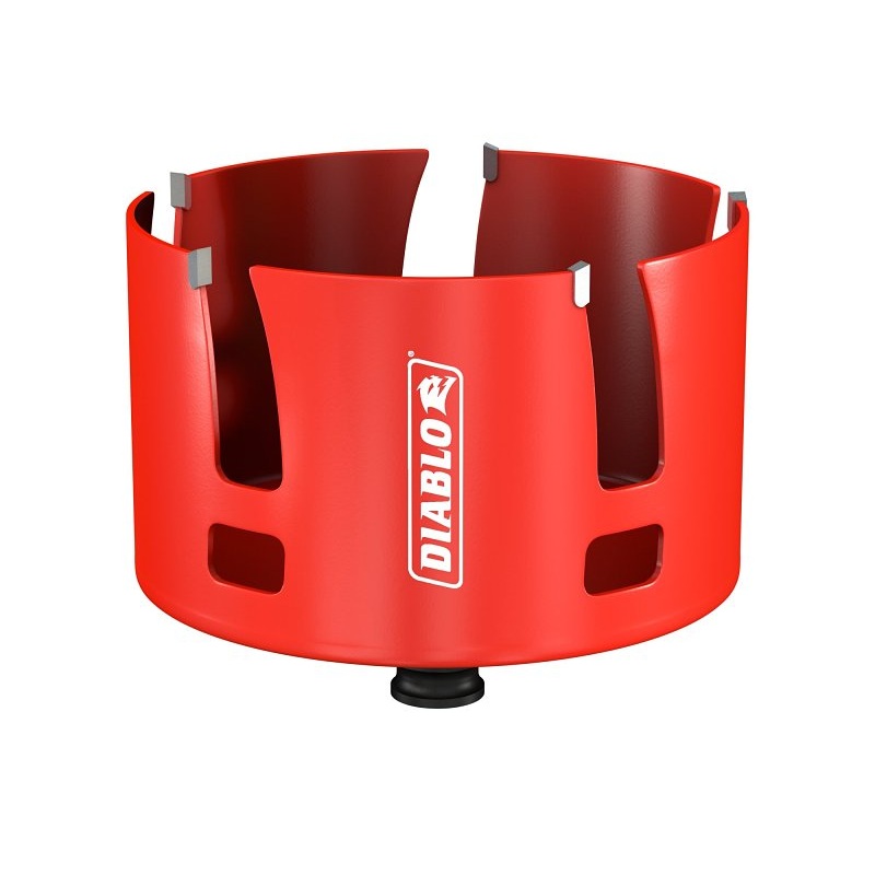 Diablo Demo Demon DHS4250CTR Hole Saw, 4-1/4 in Dia, 2-3/8 in D Cutting, 1-5/8 in Arbor, Carbide Cutting Edge