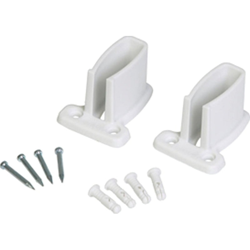 ClosetMaid 71926 Wall Bracket, Resin, White, Includes: (2) Wall Brackets, (4) #8 Screws, (4) Anchors