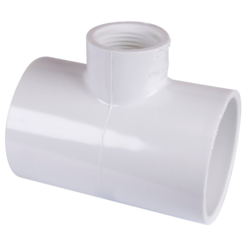 IPEX 035879 Reducing Tee, 2 x 2 x 1 in, Socket x Socket x FNPT, PVC, SCH 40 Schedule