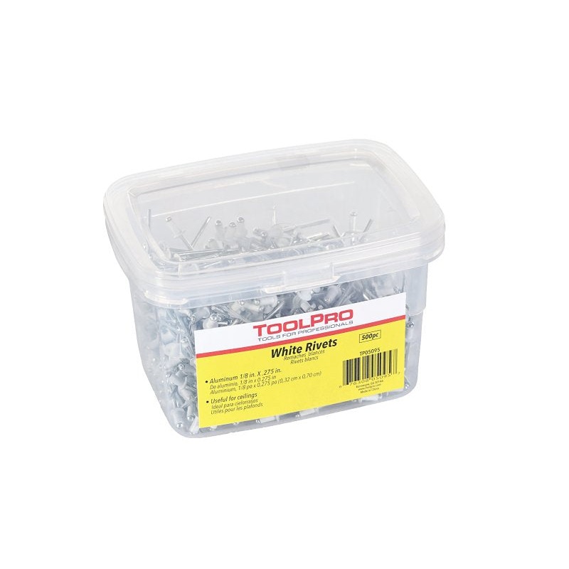 Toolpro TP05095 Pull Rivet, 0.275 in L, Aluminum, 1/8 in Head