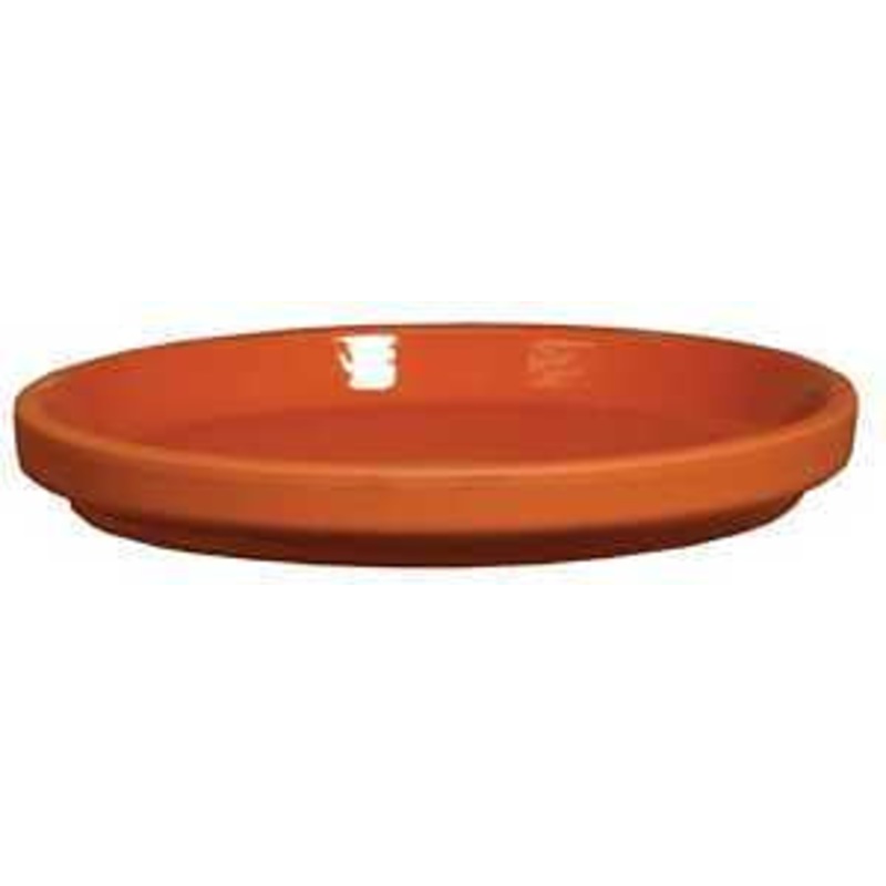 BCI German Terracotta 801691 Waterproof Saucer, 9-1/2 in W, Clay, Red