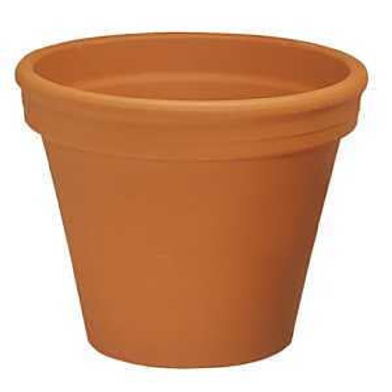 Border Concepts 800119 German Standard Pot, 12-1/4 in Dia, 9-3/4 in H, Clay, Terracotta