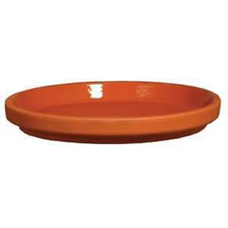Border Concepts 801687 German Inner Glazed Saucer, 5 in Dia, Clay, Red