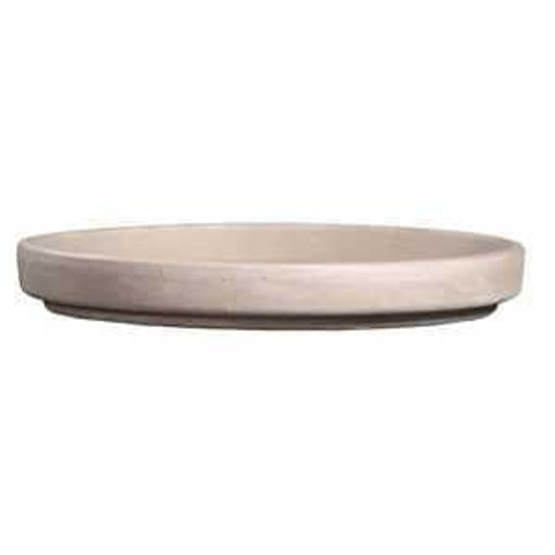 Border Concepts 805450 German Waterproof Saucer, 6-3/4 in Dia, Clay, Granite