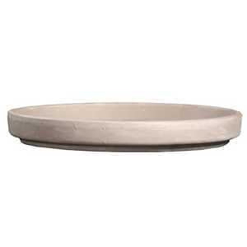 Border Concepts 805452 German Waterproof Saucer, 10-1/4 in Dia, Clay, Granite