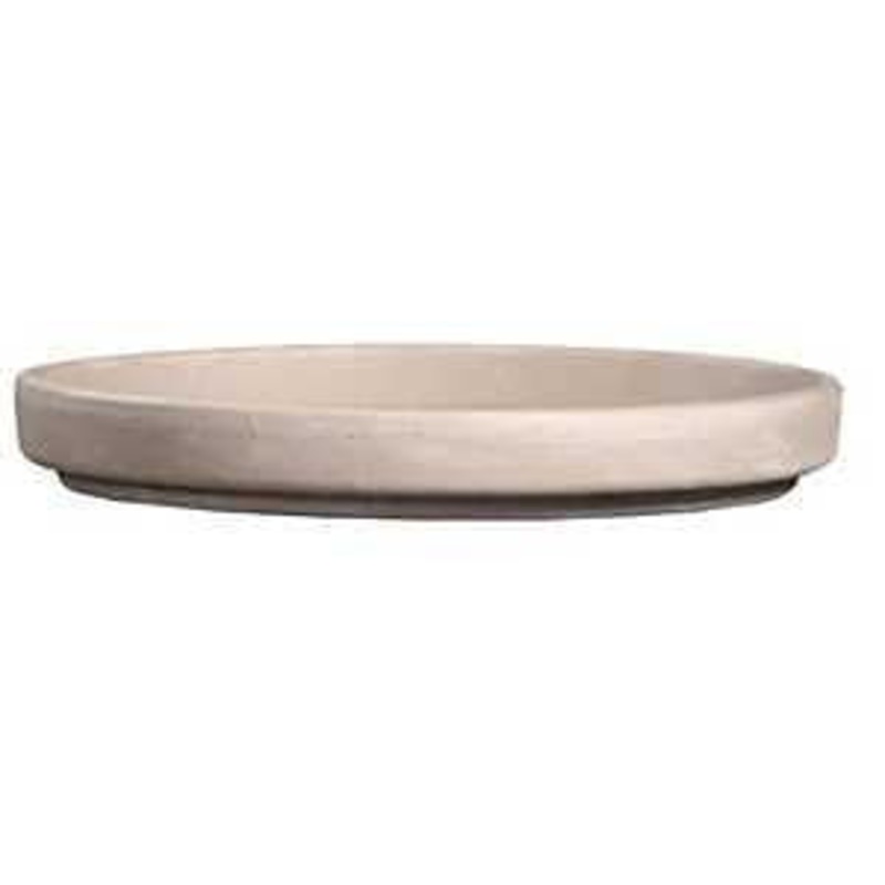 Border Concepts 805453 German Waterproof Saucer, 3-1/2 in Dia, Clay, Granite