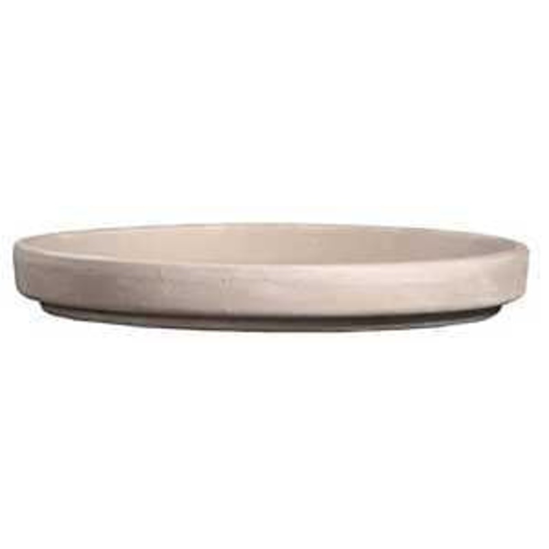 Border Concepts 805455 German Waterproof Saucer, 5 in Dia, Clay, Granite