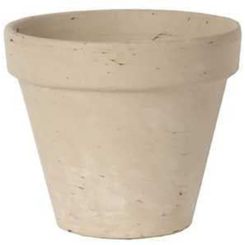 Border Concepts 805557 Pot, 4-1/4 in Dia, 3-3/4 in H, Granite Clay, Terracotta