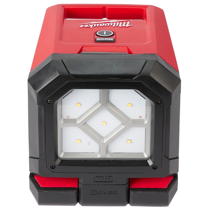 Milwaukee M18 ROVER 2358-20 Clamping Flood Light, 18 V, LED Lamp, Natural, 2000, 1000, 500 Lumens, Plastic Fixture